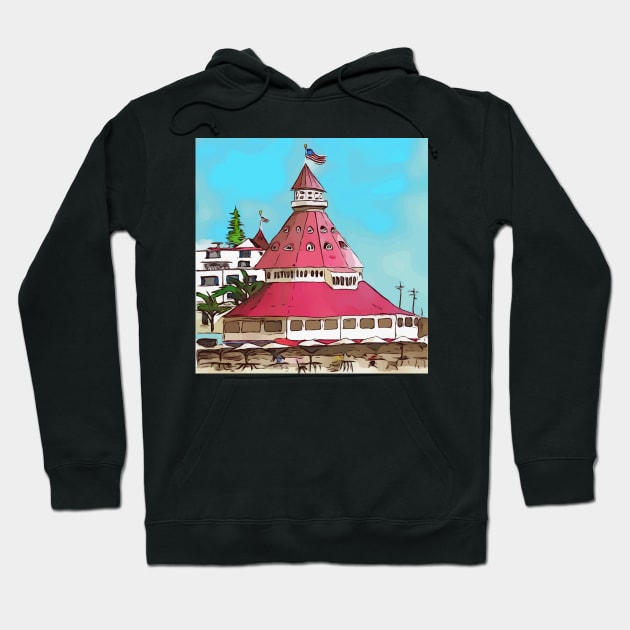 Coronado Island, San Diego California Hoodie by WelshDesigns